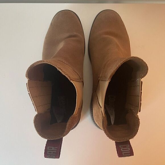 COUGAR Chelsea Brown Tan Suede Leather Boots Womens Size 7 Waterproof - Picture 6 of 11